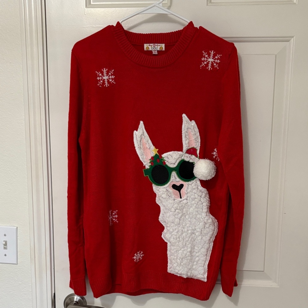 Women’s Llama Holiday Ugly Christmas Sweater